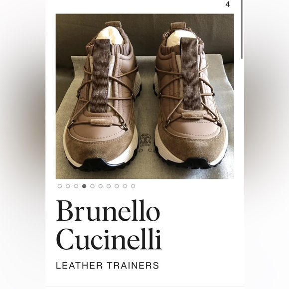 Brunello Cucinelli leather trainers - Picture 4 of 7
